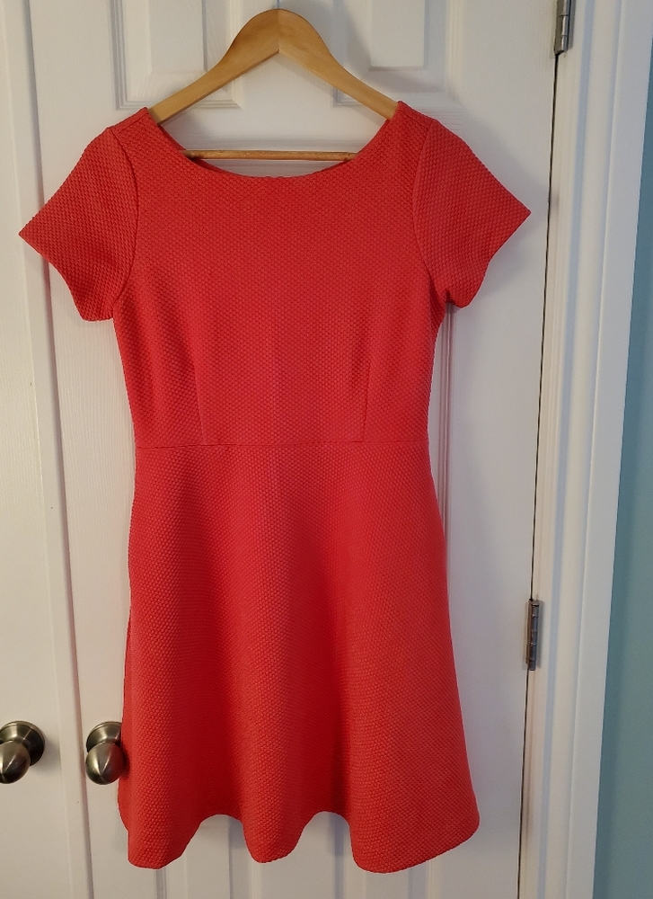 Banana Republic bright peach summer dress